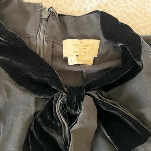 Kate Spate high neck sheer and velvet long sleeve shirt